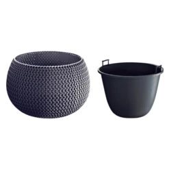 Prosperplast Blumentopf Splofy Bowl Ø 29 Cm Mit Einsatz In Anthrazit