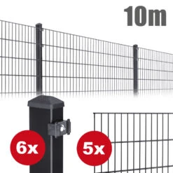 Zaunpaket PICO Ca. 1 M X 10 M Anthrazit Verzinkt Pulverbeschichtet
