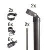 Wellengittertor-Anschluss-Set Für Maschendrahtzaun 100 Cm Anthrazit