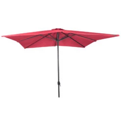 Sonnenschirm Quadratisch 3 X 3 M Burgundrot Mit Kurbel