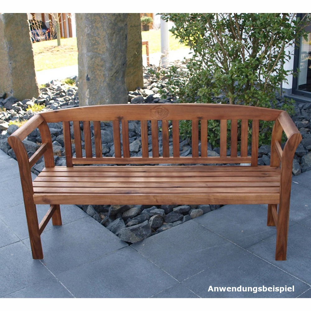 Gartenbank 3-Sitzer, 157 X 45 X 83 Cm, Holz Akazie 2 Gartenbank 3-Sitzer, 157 X 45 X 83 Cm, Holz Akazie – Bild 2