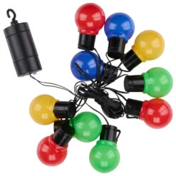 LED-Lichterkette Bunt 6 M Batteriebetrieben Mit 10 Kugeln