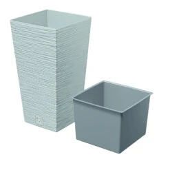 Prosperplast Pflanztopf Furu Square 265x265x500mm Grau