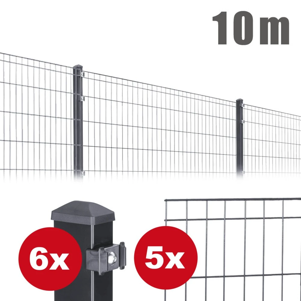 Zaunpaket Michl Ca. 0,8 M X 10 M Anthrazit Verzinkt Pulverbeschichtet 1 Zaunpaket Michl Ca. 0,8 M X 10 M Anthrazit Verzinkt Pulverbeschichtet