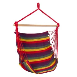 Hängesessel Aus Polyester Mehrfarbig Mit Holzstab