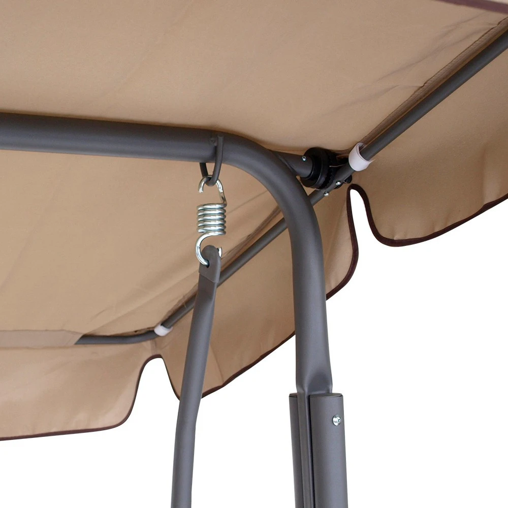 Hollywoodschaukel 3-Sitzer Florida 170 X 110 X 153 Cm Creme 2 Hollywoodschaukel 3-Sitzer Florida 170 X 110 X 153 Cm Creme – Bild 2