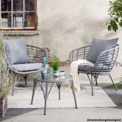 Evora Sofa-Set Wicker, In Grau, Für Außen -Garten Lust 9kzpB0aIj7cLH6f 1280x1280