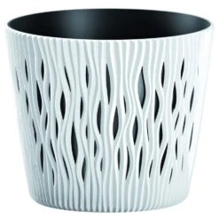 Prosperplast Blumentopf Sandy Round Ø 130 Mm Weiß