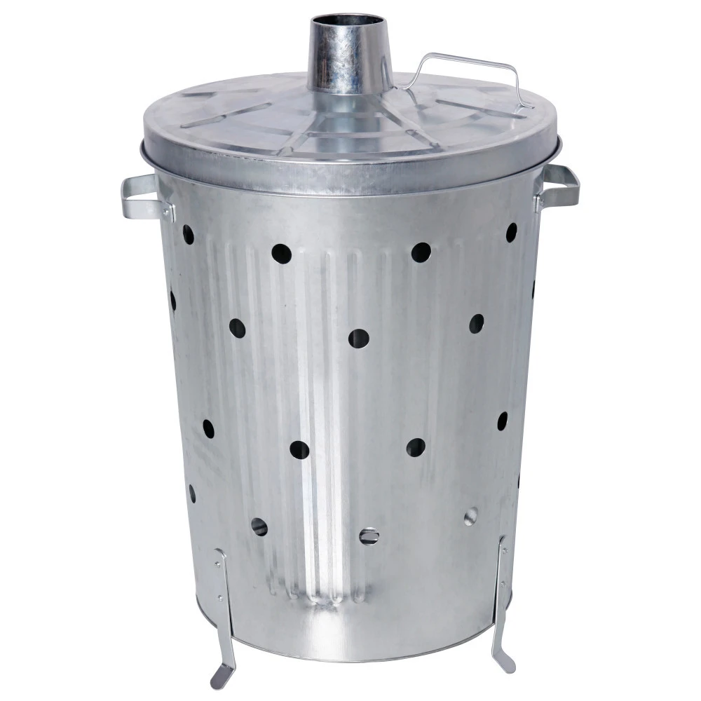 Feuertonne 75 Liter Aus Stahl Mit Deckel Und Luftlöcher 1 Feuertonne 75 Liter Aus Stahl Mit Deckel Und Luftlöcher