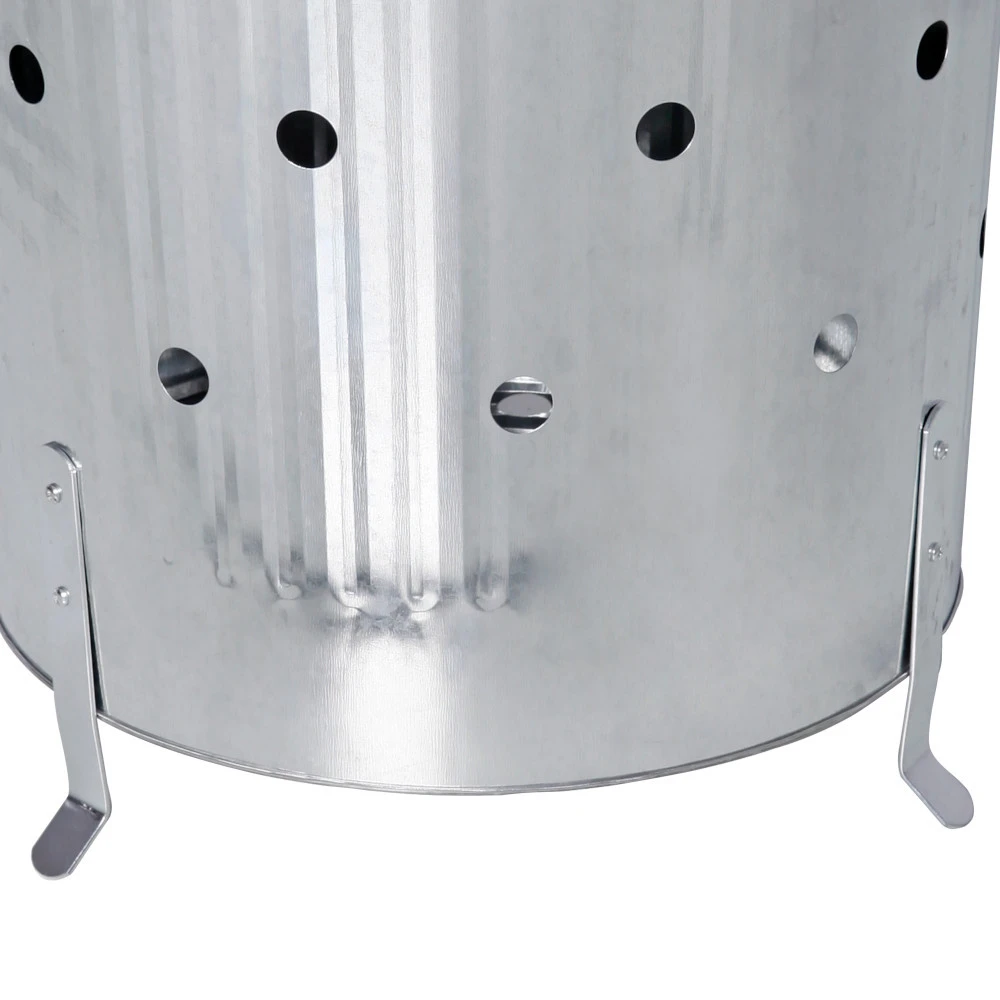 Feuertonne 75 Liter Aus Stahl Mit Deckel Und Luftlöcher 3 Feuertonne 75 Liter Aus Stahl Mit Deckel Und Luftlöcher – Bild 3