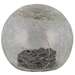 LED-Crashglas Kugel Ø 10 Cm Batteriebetrieben Mit 10 Warmweißen LEDs