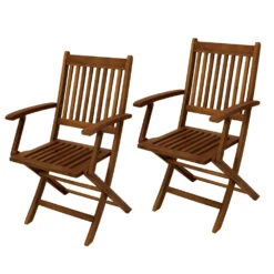 Klappstuhl-Set BENITA, 2-teilig, Akazienholz Geölt