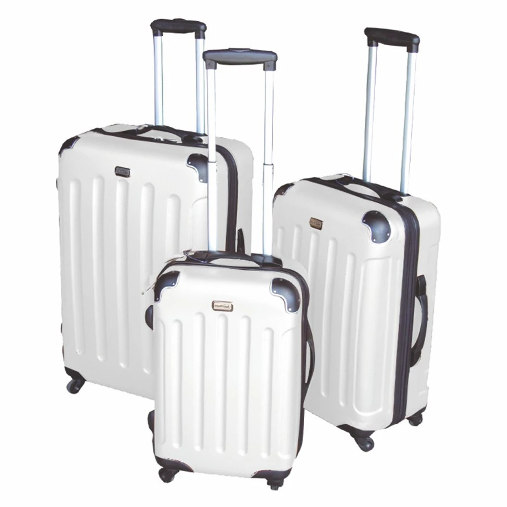 Hartschalenkoffer Set 3-teilig In Weiß, Mit Verstärkten Ecken Und Rundum-Reißverschluss 1 Hartschalenkoffer Set 3-teilig In Weiß, Mit Verstärkten Ecken Und Rundum-Reißverschluss