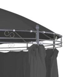Pavillon Rund Ø350 Cm In Steingrau Aus Stahl Mit Dach Aus Polyester -Garten Lust Z3l3OyRvtiMMlt 1280x1280