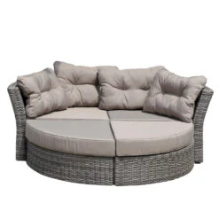 Liegeinsel Marbella 200x184x74cm Polyrattan Grau Klappverdeck Inkl. Auflagen -Garten Lust Z7QT6pI4H8Ge13 1280x1280