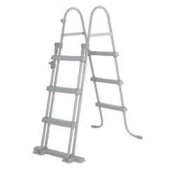 Bestway Poolleiter In Grau 107 Cm 3-stufig Mit Hochklappbaren Einstieg