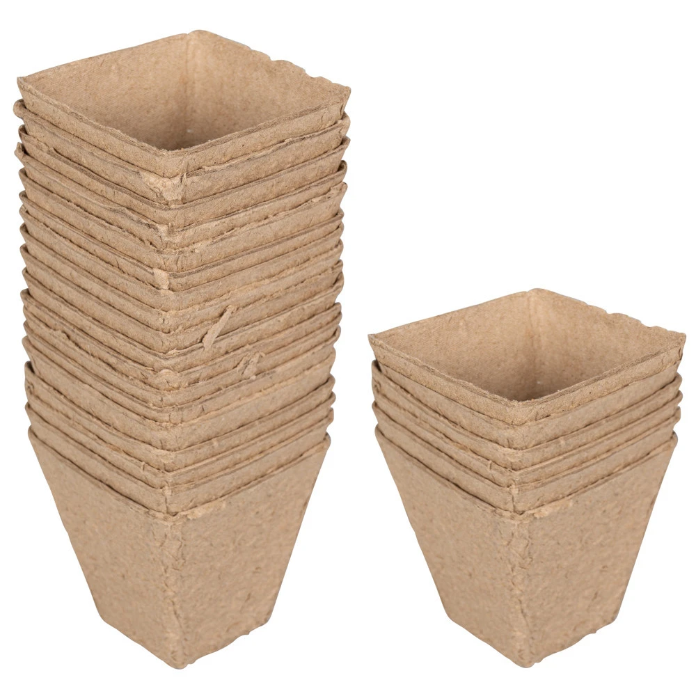 Anzuchttöpfe 8 X 8 Cm Quadratisch, 24 Stück, Papier 1 Anzuchttöpfe 8 X 8 Cm Quadratisch, 24 Stück, Papier