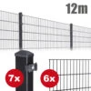 Zaunpaket PICO Ca. 1,2 M X 12 M Anthrazit Verzinkt Pulverbeschichtet