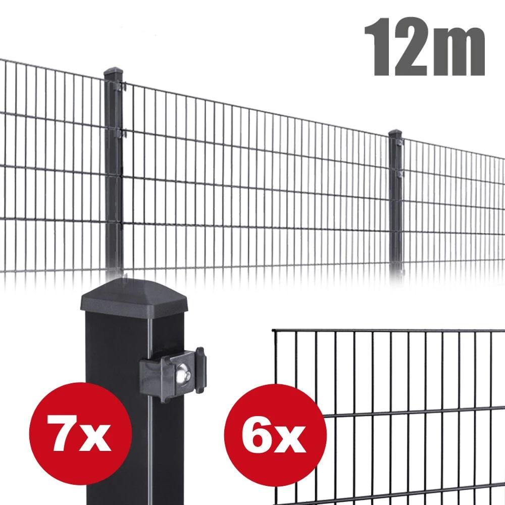 Zaunpaket PICO Ca. 1 M X 12 M Anthrazit Verzinkt Pulverbeschichtet 1 Zaunpaket PICO Ca. 1 M X 12 M Anthrazit Verzinkt Pulverbeschichtet