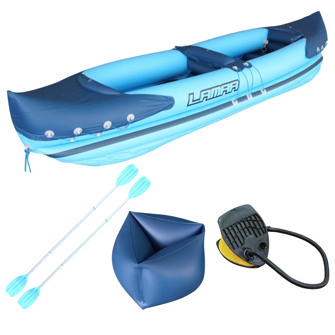 Kajak Aufblasbar Aus PVC Mit Zubehör Und Reparaturflicken 1 Kajak Aufblasbar Aus PVC Mit Zubehör Und Reparaturflicken