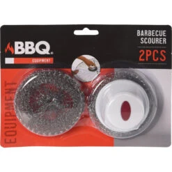 Grillreinigungsschwamm-Set 2 Stück Aus Stahlwolle Mit Haltegriff