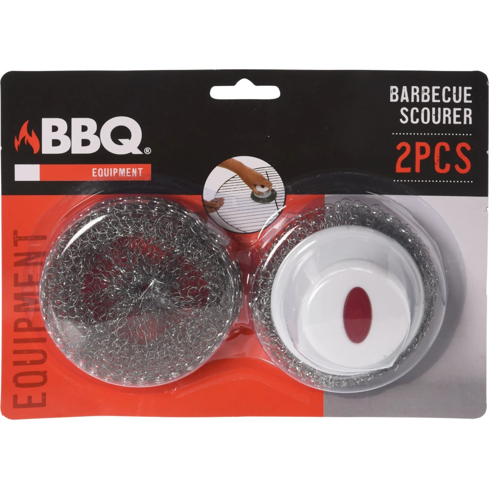 Grillreinigungsschwamm-Set 2 Stück Aus Stahlwolle Mit Haltegriff 1 Grillreinigungsschwamm-Set 2 Stück Aus Stahlwolle Mit Haltegriff