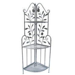 Eiseneckregal 3 Etagen 49 X 35 X 126 Cm In Antik-Grau