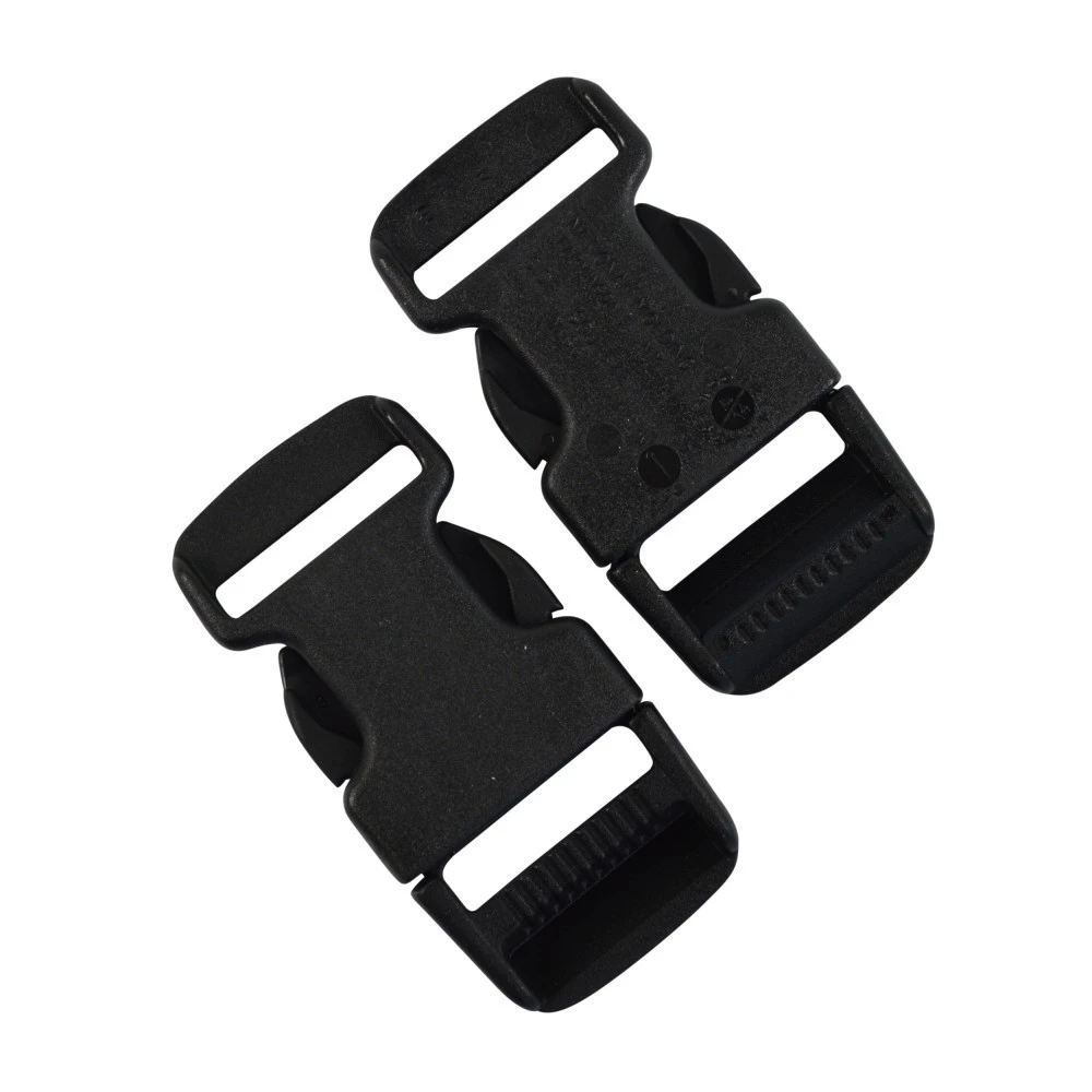 Patentschnallen 25 Mm, Kunststoff, 2 Stück, Schwarz 1 Patentschnallen 25 Mm, Kunststoff, 2 Stück, Schwarz