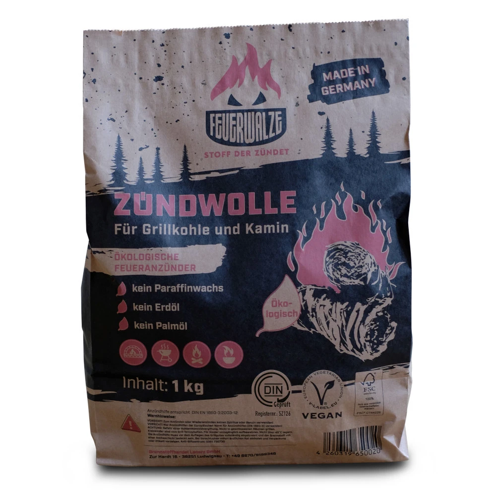 Feuerwalze Öko Zündwolle 1 Kg In Der Papiertüte 1 Feuerwalze Öko Zündwolle 1 Kg In Der Papiertüte