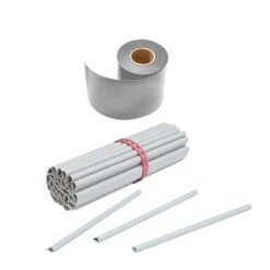 Zaun Sichtschutz Und Windschutz A1-Blickdicht 2 Rollen, 19 Cm Breit In Weißaluminium Mit Klemmschien