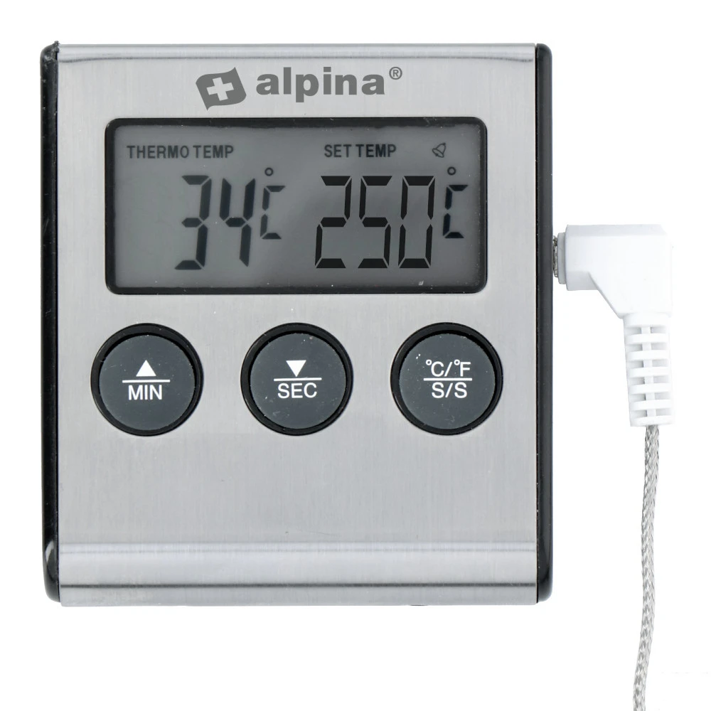 Alpina Grillthermometer Digital, Batteriebetrieben Mit Timerfunktion 2 Alpina Grillthermometer Digital, Batteriebetrieben Mit Timerfunktion – Bild 2