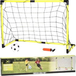 Fußballtor-Set 3-teilig Mit Fußball Und Pumpe