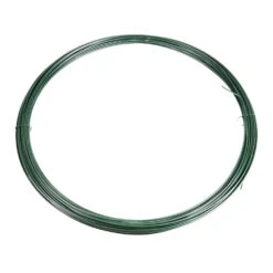 Spanndraht 55m Ø3,8mm Grün Kunststoffummantelt Sperrdraht Drahtzaun Eisen Draht