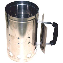 Anzündkamin Aus Edelstahl Ø 16 X 27 Cm Mit Hitzeschutzblech