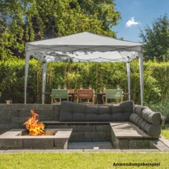 Faltpavillon 3x3m Grau Mit Metallgestell -Garten Lust Zad1fL3qxGcInm 1280x1280