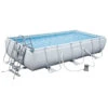 Bestway XXL Swimming Pool Rechteckig Mit Stahlrahmen Und Passender Leiter
