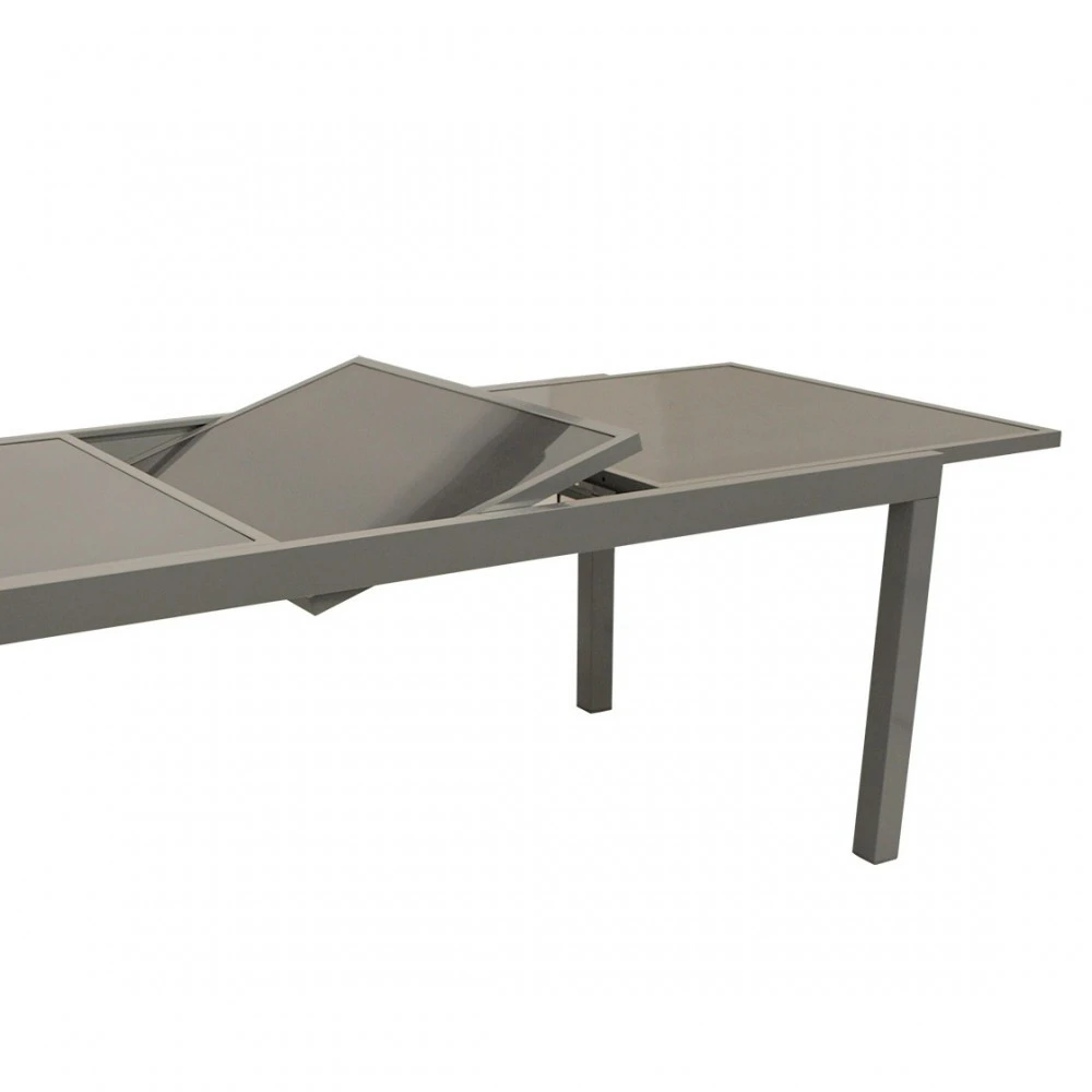 Ausziehtisch 140 Bis 200x90x74 Cm Aluminiumgestell Und Sicherheitsglas 2 Ausziehtisch 140 Bis 200x90x74 Cm Aluminiumgestell Und Sicherheitsglas – Bild 2