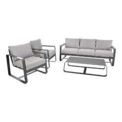 Lounge-Set Belezza 4-teilig, 5-Sitzer Mit Aluminiumgestell, Tisch Und Stühlen 11 Lounge-Set Belezza 4-teilig, 5-Sitzer Mit Aluminiumgestell, Tisch Und Stühlen -Garten Lust ZjOvDJ1tCn5Tyy 1280x1280