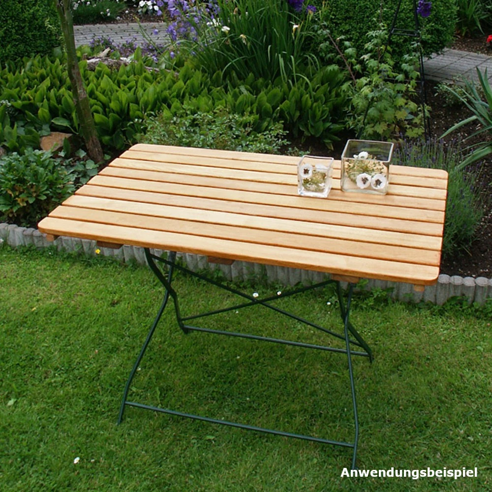 Gartentisch Passau 110x70cm Robinie Flachstahl 3 Gartentisch Passau 110x70cm Robinie Flachstahl – Bild 3