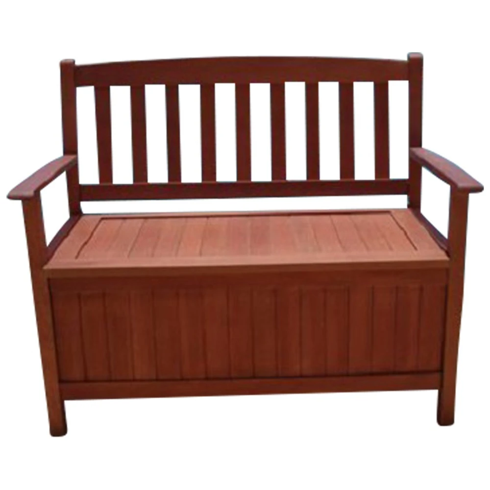 Truhenbank 2-Sitzer, 120 Liter, Holz Eukalyptus 1 Truhenbank 2-Sitzer, 120 Liter, Holz Eukalyptus