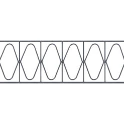 Gartenzaun-Dekorelement Eleganz, 2000 X 200 Mm, RAL 7016 Anthrazit