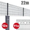 Zaunpaket Valencia Ca. 0,8 M X 22 M Anthrazit Verzinkt Pulverbeschichtet