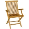 Teakholz Klappsessel 58 X 89 X 56 Cm Mit Armlehnen Naturbelassen