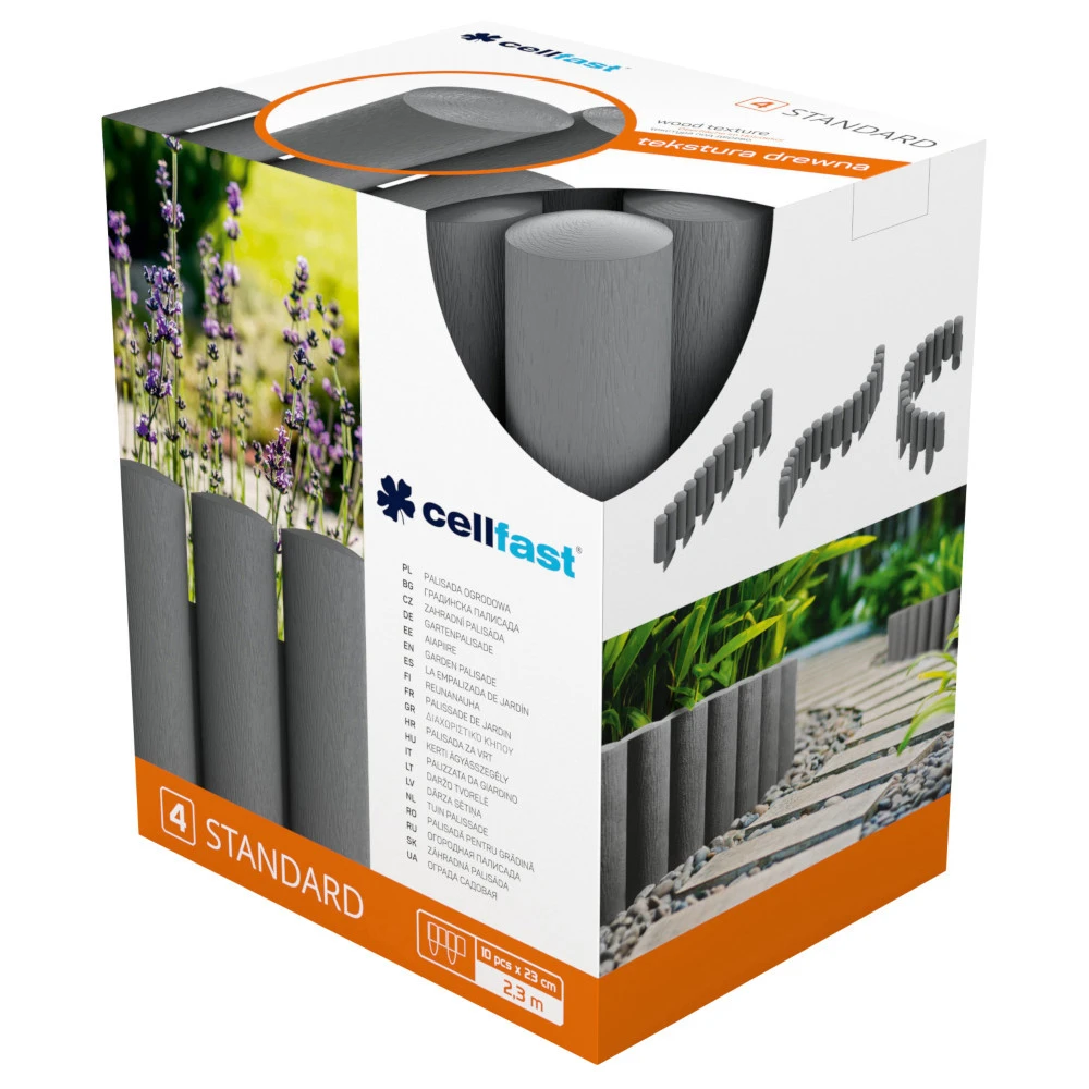 Cellfast Rasenkante Palisade 10 Stück 2,3 M Aus Kunststoff 2 Cellfast Rasenkante Palisade 10 Stück 2,3 M Aus Kunststoff – Bild 2