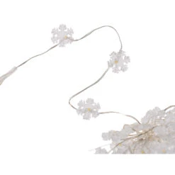 LED-Lichterkette Aus Silberdraht Mit Schneeflockenmotiv Und 40 LEDs
