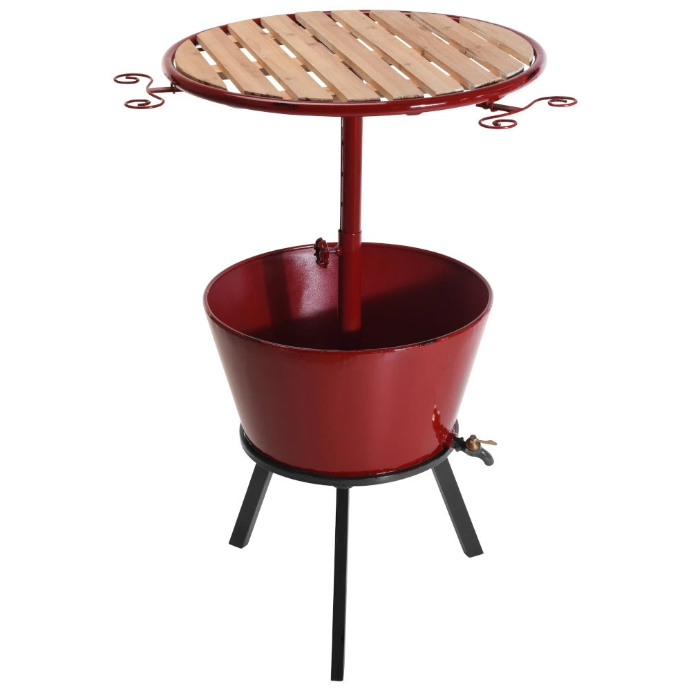 Bartisch Aus Metall Mit Kühleimer Und Glashalterungen 1 Bartisch Aus Metall Mit Kühleimer Und Glashalterungen